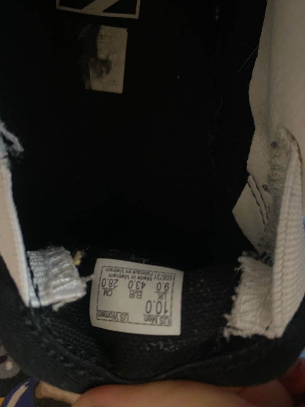 Vans Black and White Slip-On with Skull & Floral Pattern - Picture 2 of 4